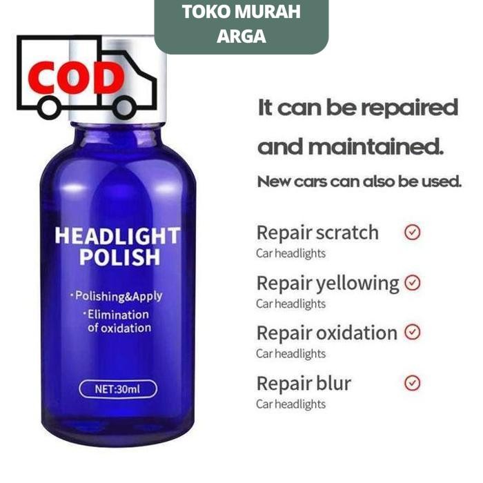 CAIRAN PEMUTIH KACA LAMPU MOBIL BURAM KUNING PEMBERSIH ANTI GORES HEADLIGHT HEADLAMP INSTAN REPAIR H