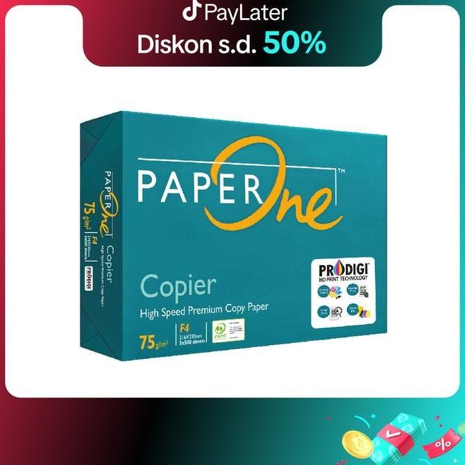 

Paperone Kertas F4 75Gr Copier 1 Rim (500 Lembar) Kertas Hvs Co