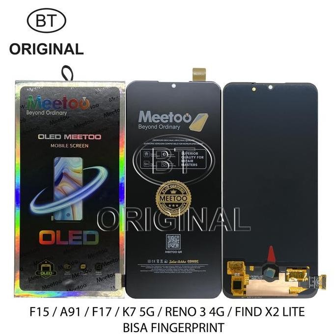 Lcd For Oppo F15 - A91 - F17 - K7 5G - Find X2 Lite - Reno 3 4G Fingerprint On - Oled Meetoo Co