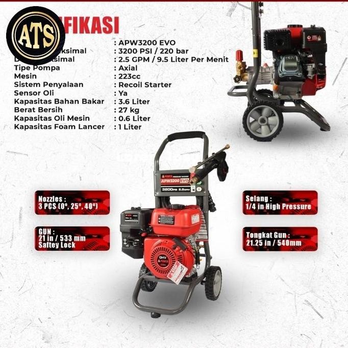 Aipower Jet Cleaner High Pressure Washer Apw3200