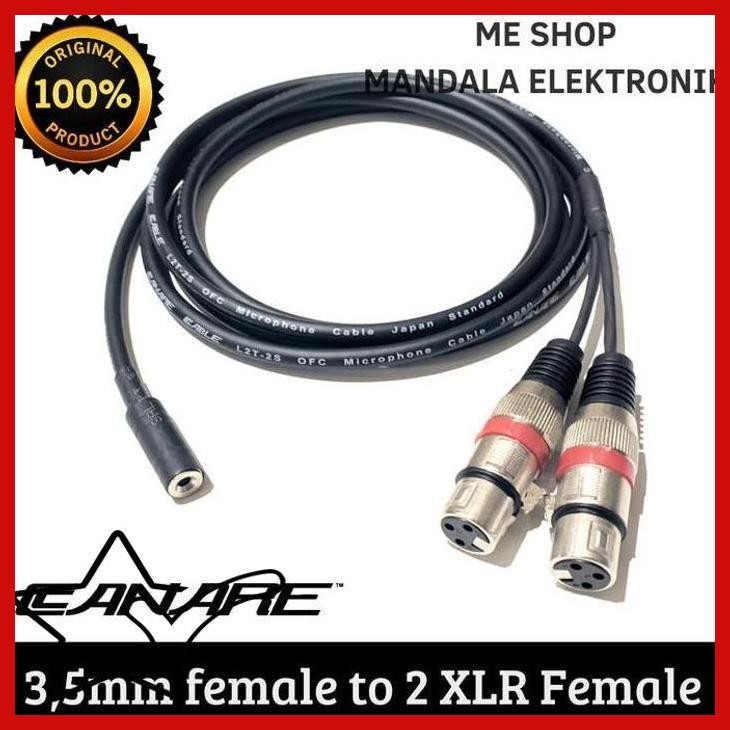 [IWS] KABEL AUDIO AUX 3,5 FEMALE TO 2 XLR FEMALE