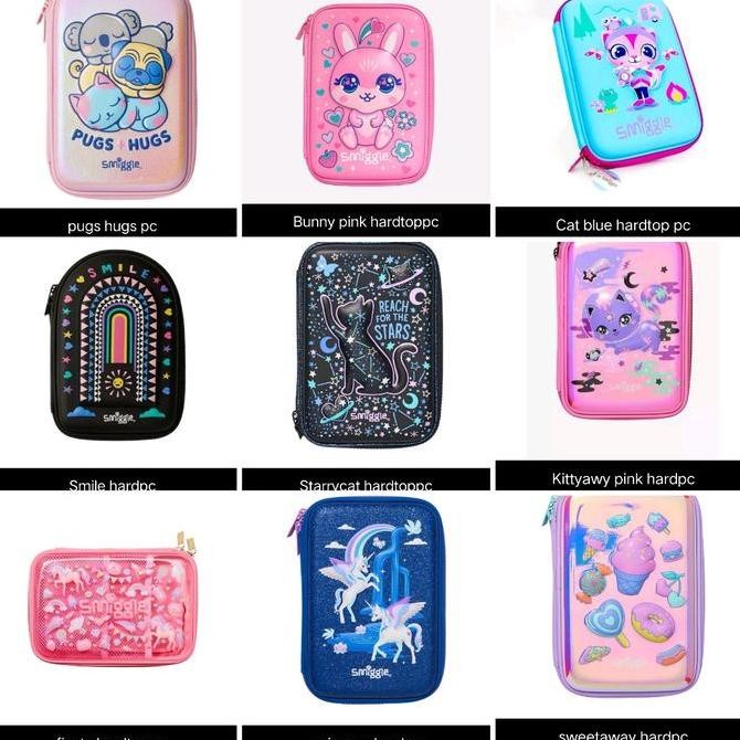 

Smiggle Pencil Case/ Uni Away, Game Away, Cinderlella/ Tempat Pensil Co