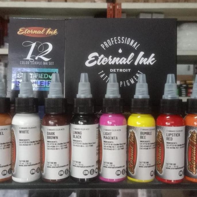 Eternal Ink Set 12Warna 1Oz -Tinta Tattoo Co