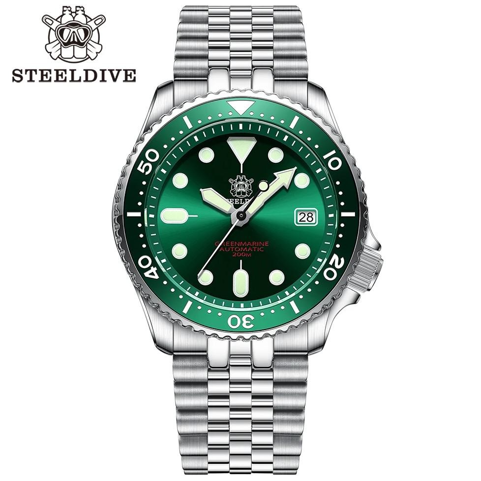 Steeldive SD1996 Men's watch Dive Watch Automatic Mechanical Men's watch NH35 Bracelet 41mm  Diver w