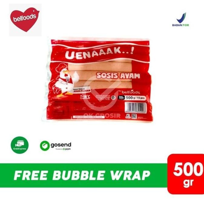 

(Allthebest) Belfoods sosis ayam isi 15 pcs 500gr [KHUSUS ] MALANG RAYA