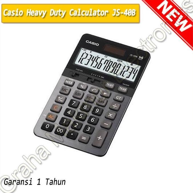 

Casio Heavy Duty Calculator Js-40B - Kalkulator Kantor Office Js 40 B Co