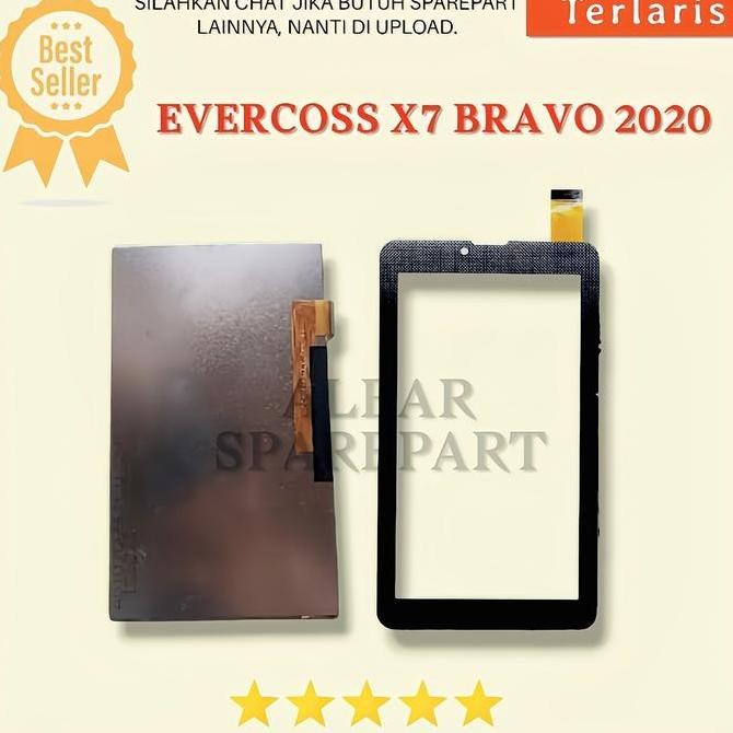 1 Set Lcd + Touchscreen Tab Evercoss X7 Bravo 2020 Layar Tablet Ori Co