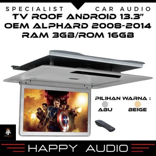 PROMO TV Roof ANDROID 13.3 Inch ENIGMA EG-1216 RAM 3GB ROM 16GB OEM Alphard Vellfire 2008-2014 TV Pl