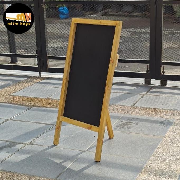 

BEBAS ONGKIR - Papan Tulis Kapur Papan Menu Cafe Blackboard Standing 1 Muka Mitrakayu