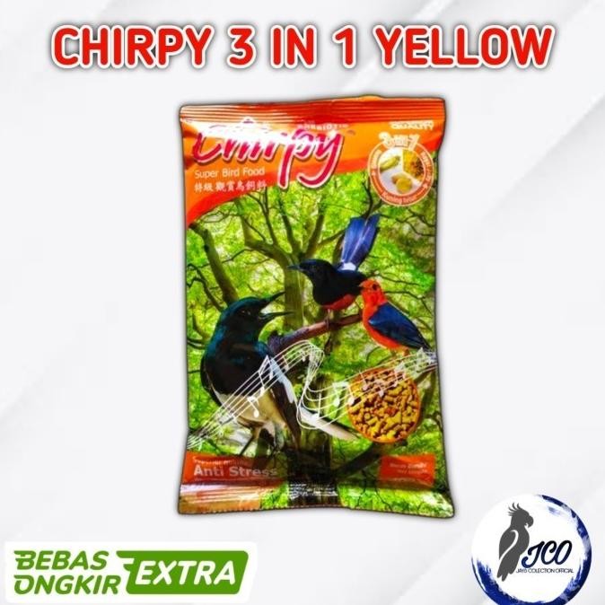 CHIRPY COKLAT PAKAN BURUNG CHIRPY KUNING COKLAT 3 IN 1 FORMULA