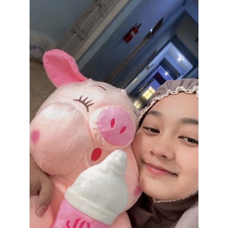 Boneka Pig Bottle Milk Terbaru Viral Boneka Babi Pegang Botol Susu Murah Lembut Lucu Berlabel Sni Vi