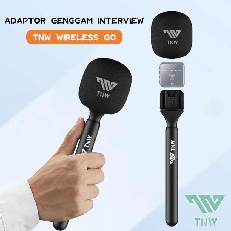 TNW Microphone Interview Handle Interview GO Handheld Adapter untuk TNW Wireless Microphone N8,N9,N1