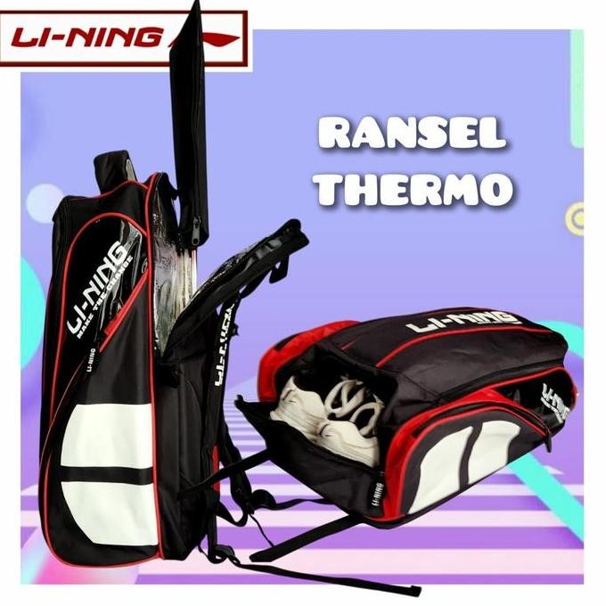 Tas Raket Ransel Thermo Ln Badminton Bulutangkis Promo