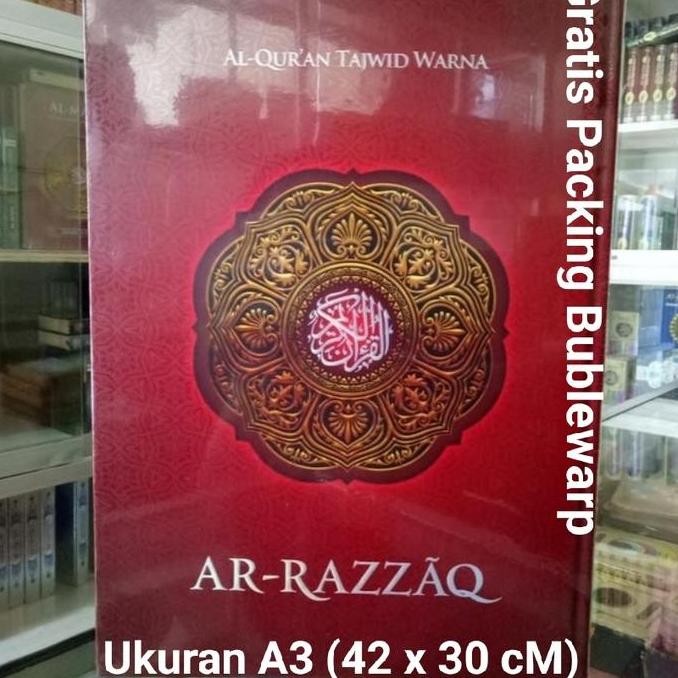 

Jual Al Quran Tajwid Warna Ar Razzaq Jumbo A3,Ar Razzaq A3 Tajwid Warna