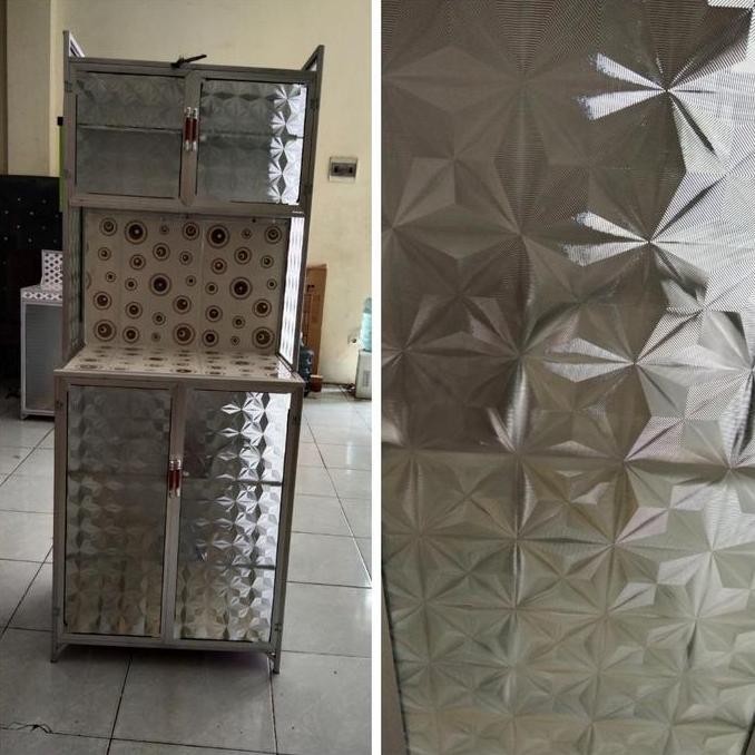 Rak piring lemari dapur aluminium mini 2 pintu GT