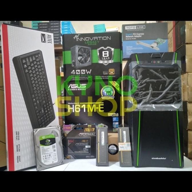 Pc Komputer Cpu Server Intel Core I7 3770 Lcd 24 Unbk Anbk Kantor New New Stok