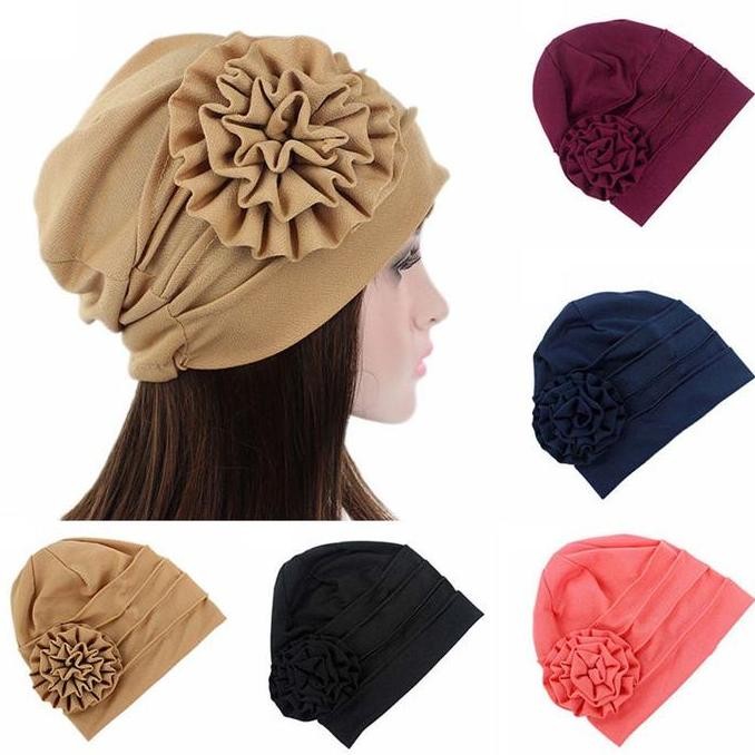 TOPI TURBAN MOTIF BUNGA UNTUK WANITA MUSLIM HIJAB TURBAN TERBARU ASLI 100% ORIGINAL OFFICIAL MODERN 