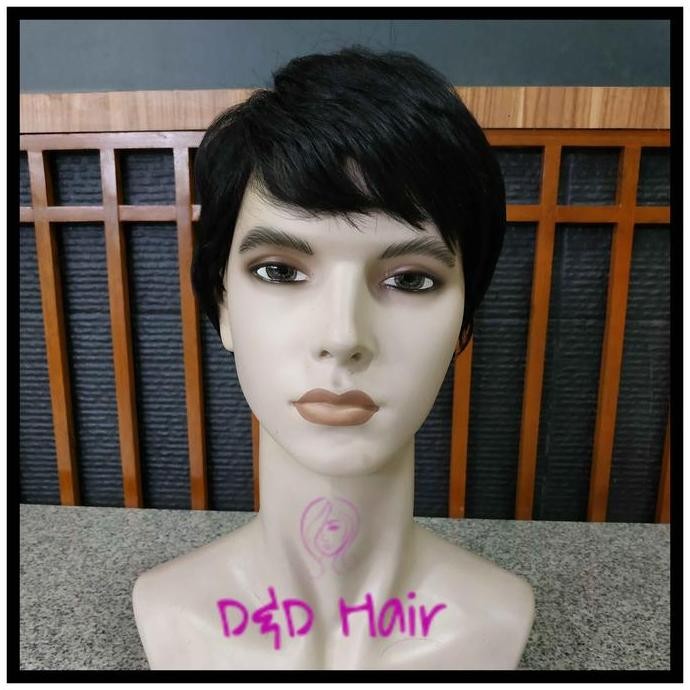 Wig Rambut - Wig Pria - Wig Pendek - D&D1415 - Black