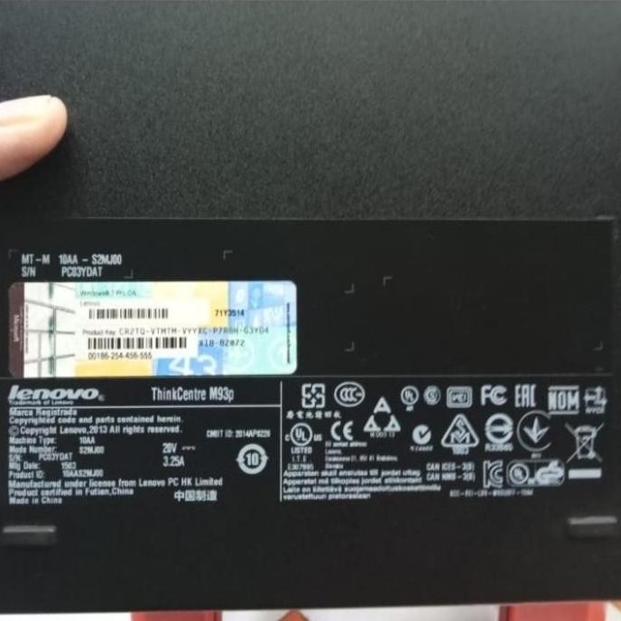 Pc Mini Lenovo M93P Core I5 Gen 4 Ram:8 Ssd:256 New Stok