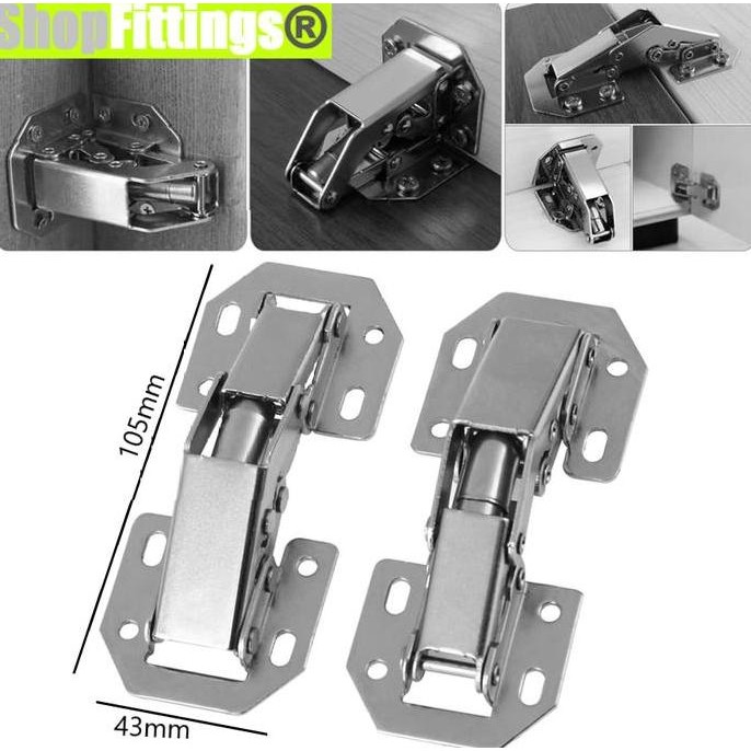 Engsel Kodok 90 Pegas Hidrolik Lemari Kitchen Cabinet Door Frog Hinge