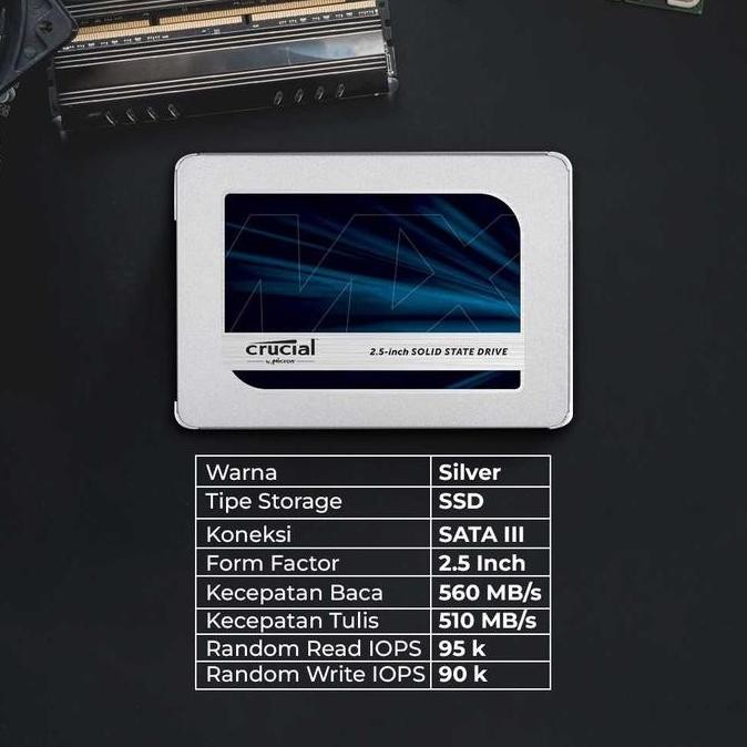 ready Crucial MX500 SSD 250GB 500GB 1TB 2TB 560MB/s SATA III 2.5Inch
