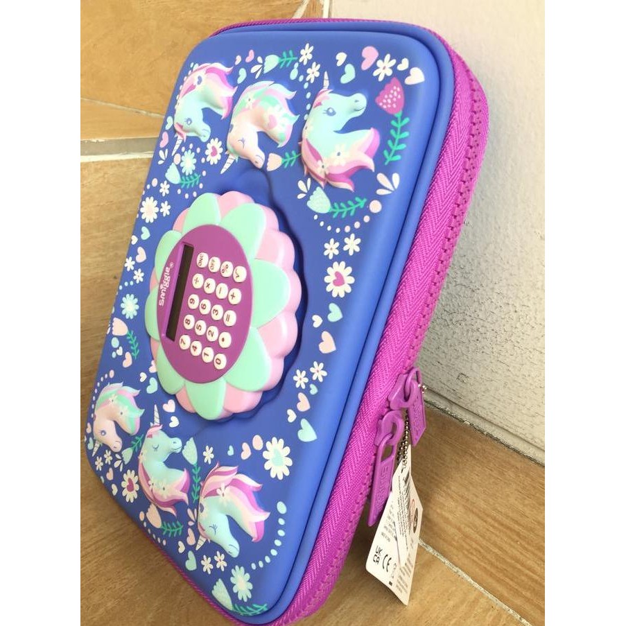 

Smiggle Unicorn Calculator Purple Hardtop Pencil Cases Kualitas Original