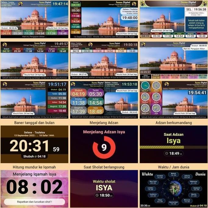 Jws Tv Jasma - Jam Digital Dan Jadwal Sholat Lengkap Alarm Dan Tarhim New Stok