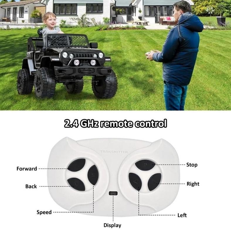 Premium Remot Mobilan Aki Jr1602Fcc 2.4G Bluetooth Remote Control Putih 6V / 12V Transmitter Mobilan