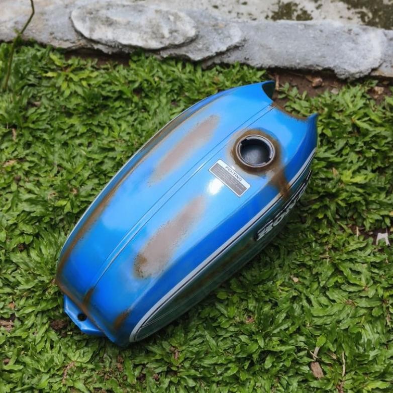 tangki CB125 biru bladus/ tangki CB125 bahan galvanis tebal cat mulus
