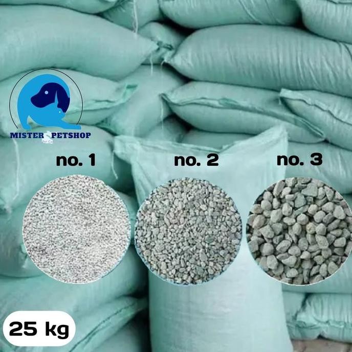 Pasir Kucing Karungan 25 kg - Zeolit Ziolit pasir lokal kucing 25kg
