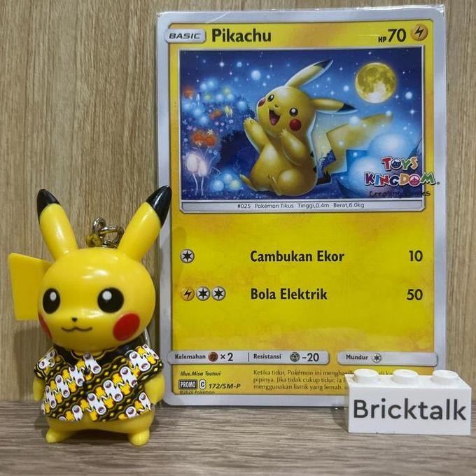 Kartu Pokemon TCG Promo Toys Kingdom Pikachu 172/SM-P, Eevee 174/SM-P , Plusle 235/S-P , Minun 236/S