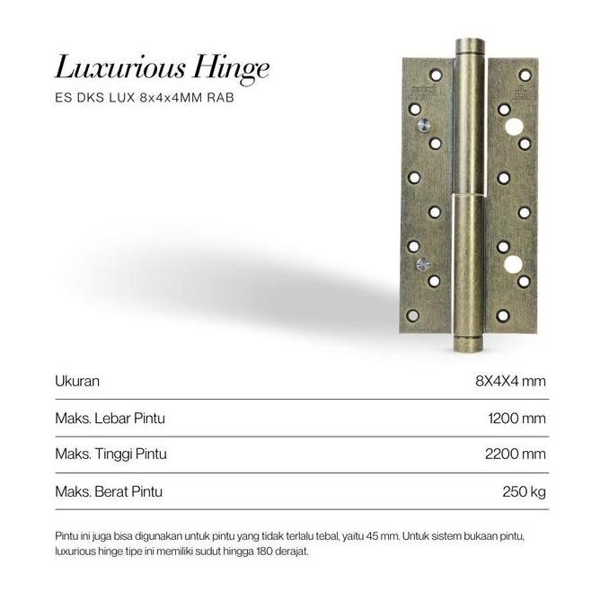 Engsel Pintu/ Dekson/ Engsel Pintu Berat/ Pintu Kayu/ ENGSEL ESS LUXURIOUS/ 5"/ 8"/ 5 Inch/ 8 Inch