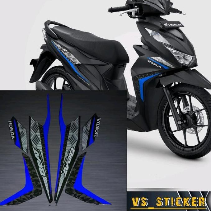 STRIPING STICKER LIST BODY STANDART MOTOR HONDA BEAT DELUXE ISS 2021 2022 Motorcycle Sepeda