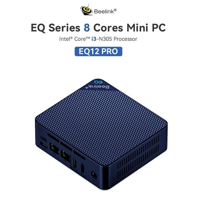 Beelink Eq12 Pro Intel N305 16/500Gb Nvme Wifi6 4K Hdmi Windows 11 Pro New Stok