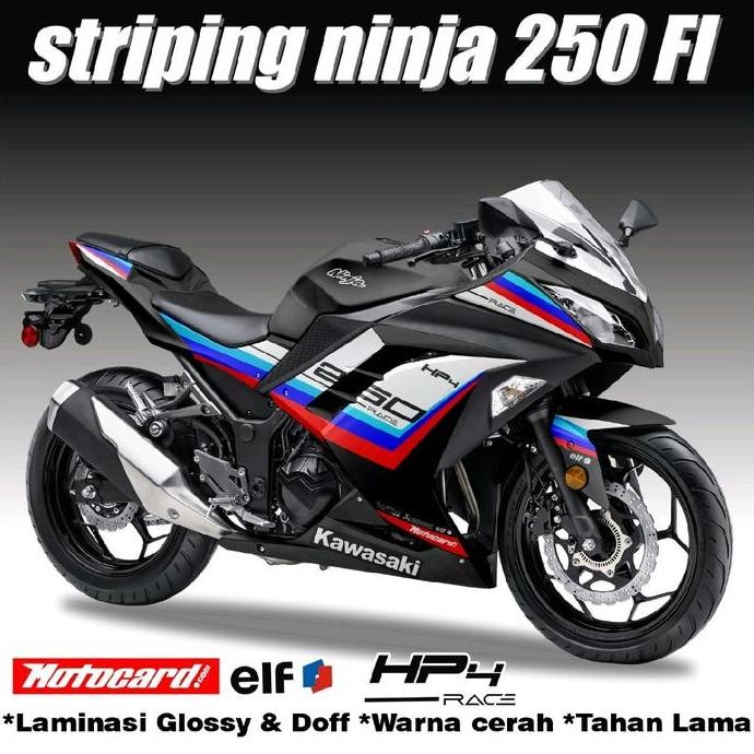 STRIPING MOTOR NINJA FI OLD LIVERY BMW HP4 / DECAL STICKER LIS VARIASI MOTOR KAWASAKI NINJA 250 FI O