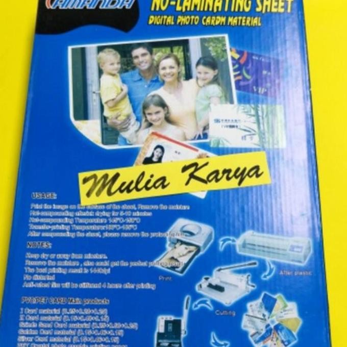 

READY Amanda PVC Instan Dus BIRU Bahan Id Card Kartu Pengenal NEW