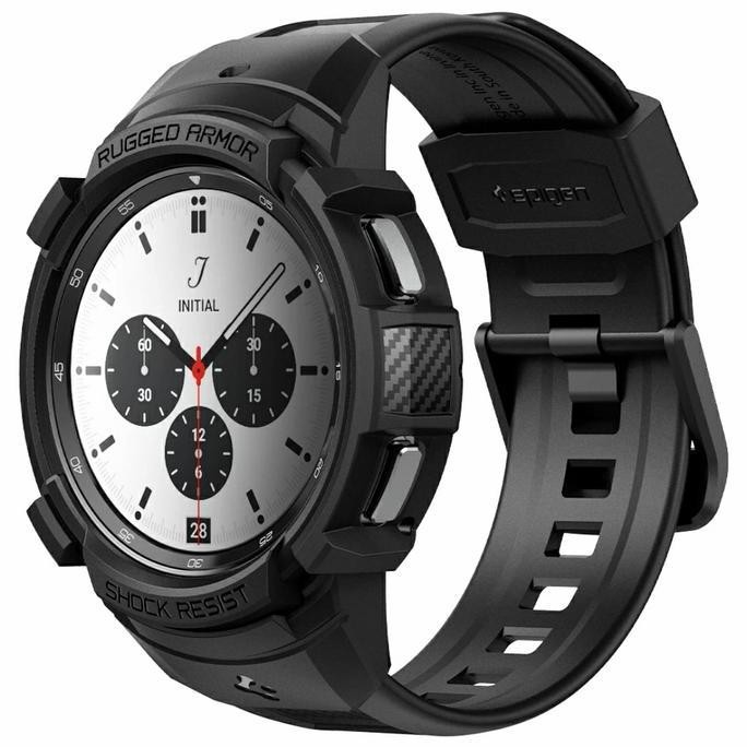 TERBARU - Spigen Rugged Armor Strap Band Case Galaxy Watch 4 Classic 42mm 46mm
