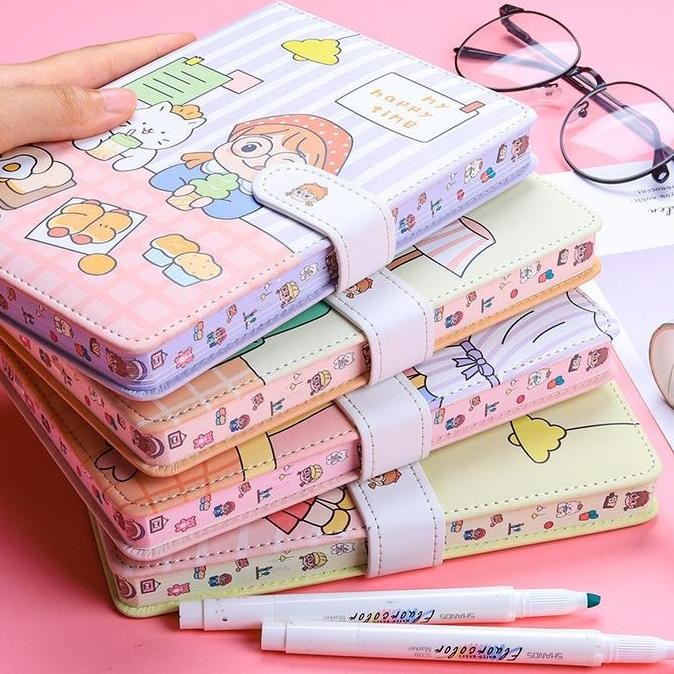 

READY Buku Diary Journal Agenda Notebook Planner Magnetic Hard Cover Cute NEW
