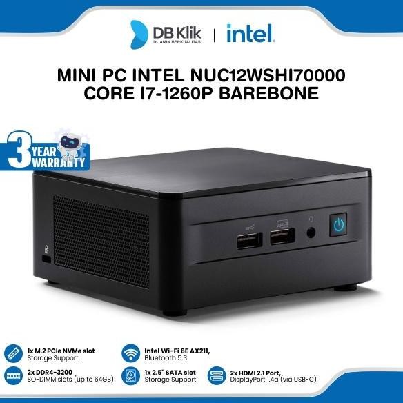 Mini Pc Intel Asus Rnuc12Wshi70000 Core I7-1260P Barebone New Stok