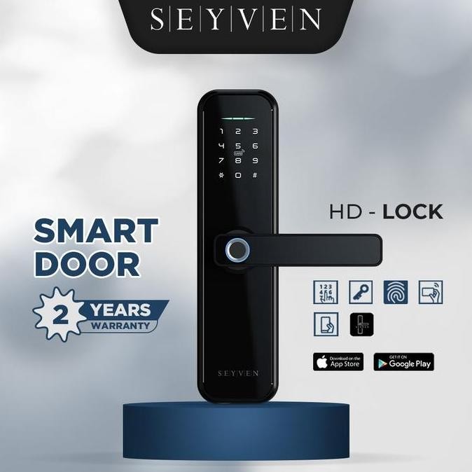 Seyven Smart Door Lock Watersplash Door Lock With App Smart Lock Door Alarm Aluminium Pintu