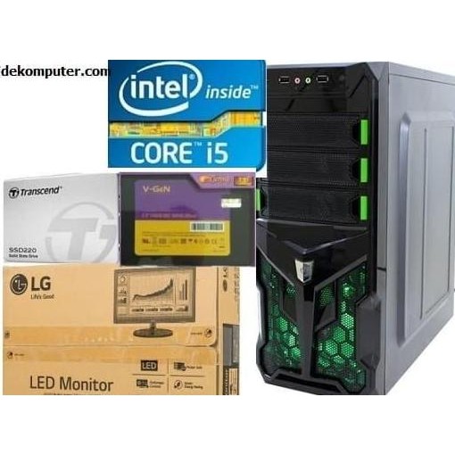 Pc/Komputer Intel Core I5 Lengkap Led Lg19In+Kibordmouse+Mousepad New Stok