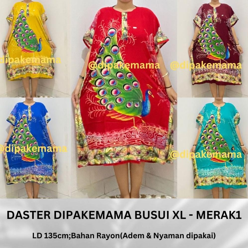 READY DASTER DIPAKEMAMA BUSUI XL Motif MERAK 1 Ld 135cm [DPKMM] busui afrika TERLARIS
