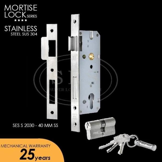 Body Kunci Ses Asli Stainless Sus 304/ Body Kunci Pintu 40Mm Ss
