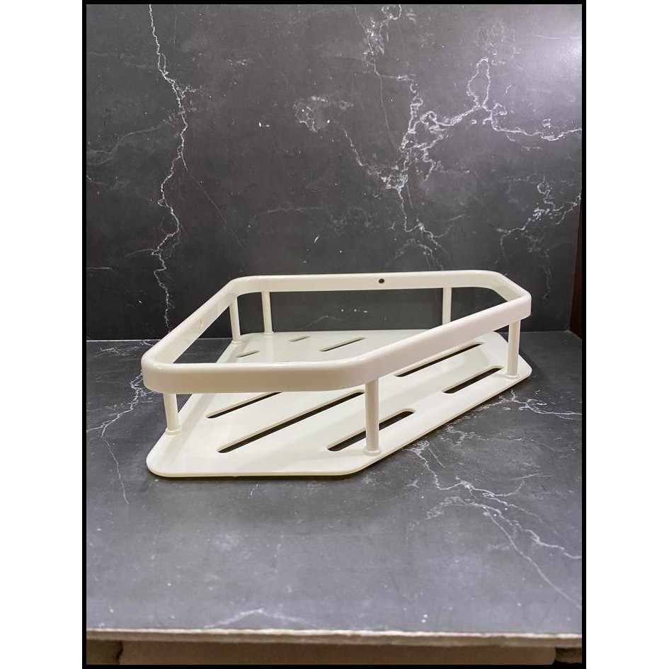 Rak sabun sudut plastik / rak shampo plastik