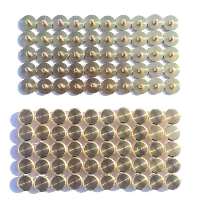 baru 10 Pasang Button Head Studs Baut Pentol Tas Dompet Kulit Kuningan