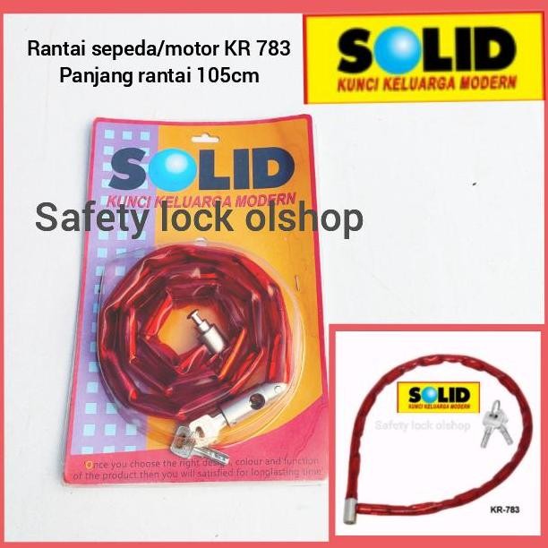 Rantai Gembok Sepeda / Motor / Rumah Solid