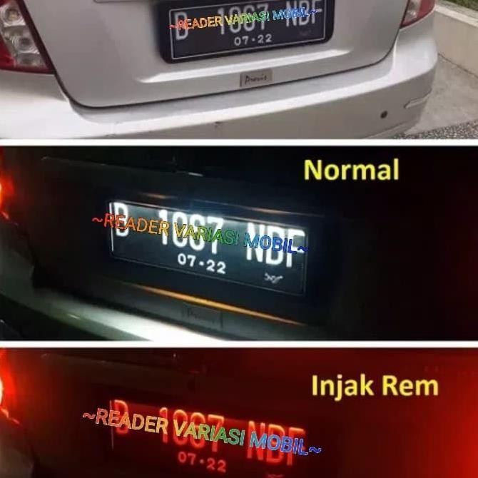Dudukan / Tatakan / Tempat Plat Nomor Mobil IZY Lampu LED Berkualitas