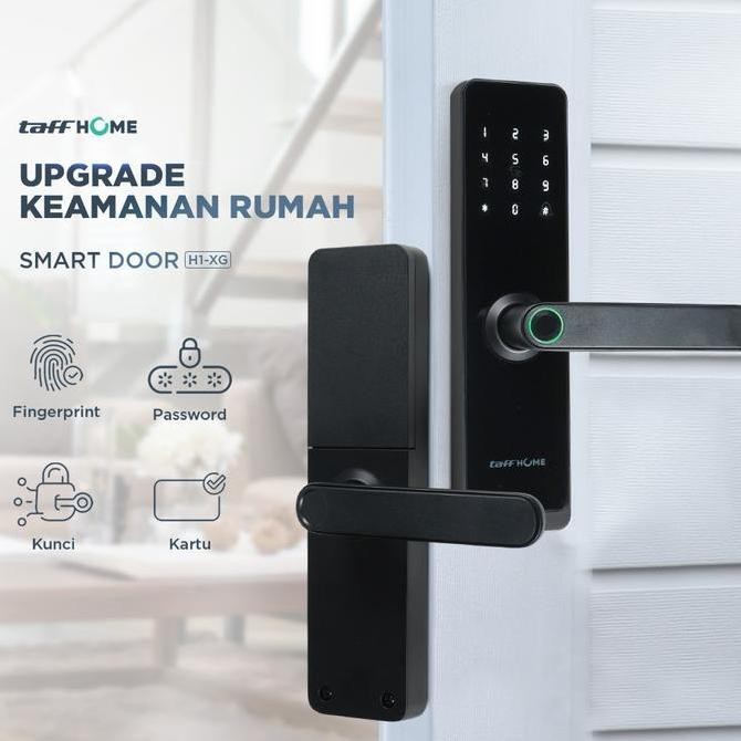 Smart Door Lock With Handle Fingerprint Kartu / Kunci Pintu Digital