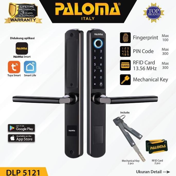 Paloma Dlp 5121 Smart Digital Lock Kunci Frame Aluminium Smart Lock