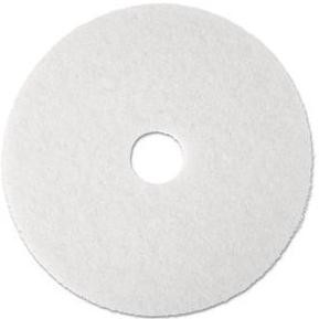3M White Super Polish Pad 4100, 17 Inch Floor Buffing Pad